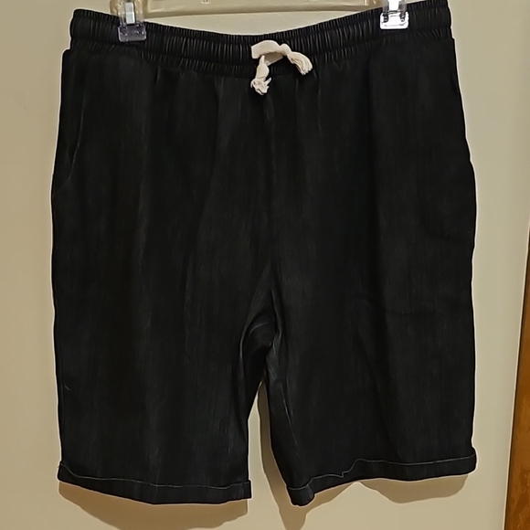 Denim Drawstring Women's Shorts - Picture 1 of 8
